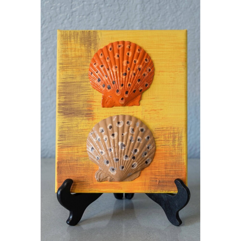 Hand-Painted Leopard Shells on Textured Canvas: Fall Wonder Wall Art (11 x 14)